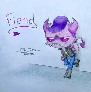 purple ass mf I'm like how I drew him. He looks cool!