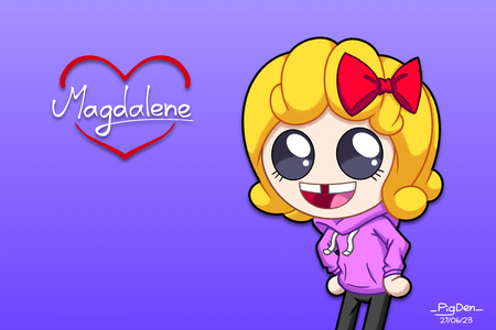 funny little isaac character with the yellow hair and shiz